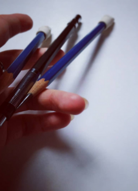 pencils hand holding pencils